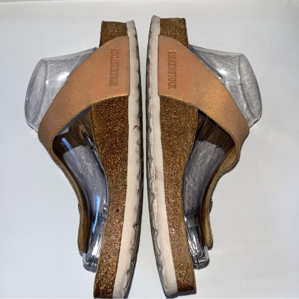 BIRKENSTOCK Gizeh Washed Metallic Sea Copper Size 39 Summer Beach Travel Casual - Picture 6 of 9